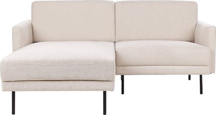 BREDA - Hoekbank - Lichtbeige - Rechtszijdig - Polyester