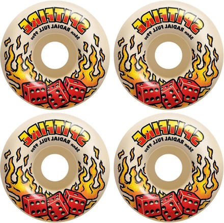Skateboard Wielen - Set van vier - Skateboarden - Hoge rebound compound - 56mm 99A - Natuurlijk