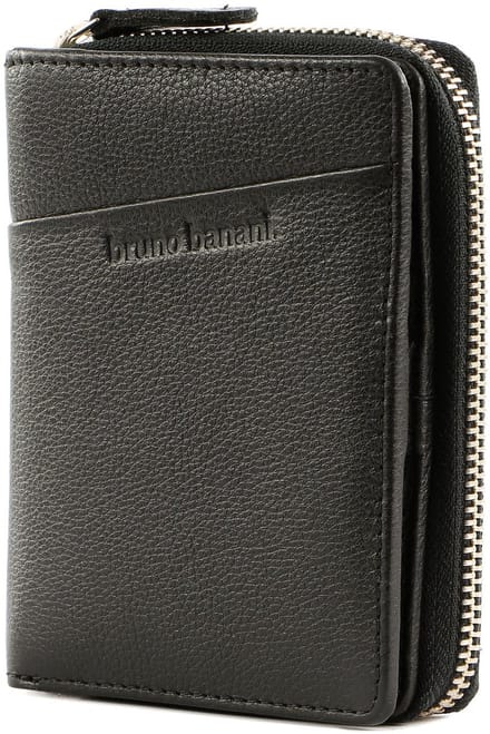 bruno banani portemonnee Wallet Zip With Flap Black zwart