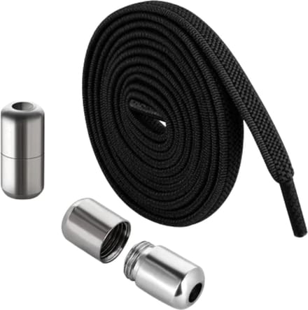 The Kicks Don No tie Veters - Zwart - 100 cm - Kinderveters