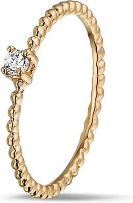 Montebello Ring Pereskia - 925 Zilver Verguld - Maat 58 - 18.5mm