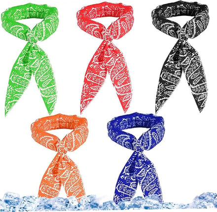 Koelende nekhanddoek - Verkoelende doek - Hitte verlichting - Direct verkoelend effect - 5 stuks - Multicolor