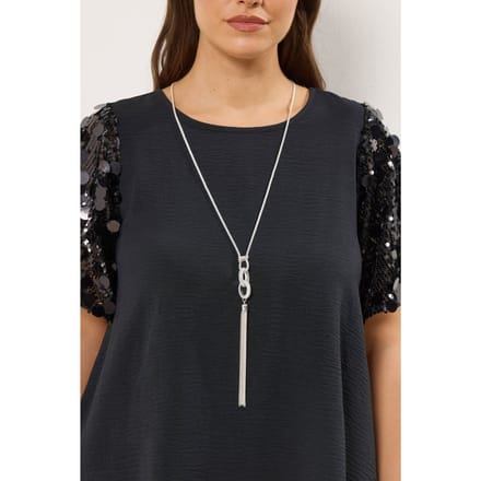 Yours Zilverkleurige Diamante Schakellange Kettingsize One Size