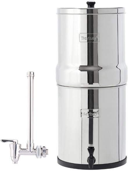 Big Berkey Set: Waterfilter 8,5L + RVS - 7 inch Spigot
