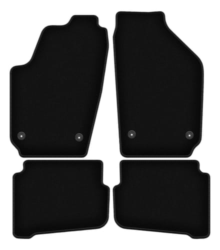 BASIC zwarte veloursmatten voor: Volkswagen Fox hatchback (2005-2011)