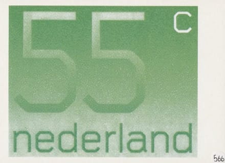 Briefkaart met afbeelding Cijfer postzegel