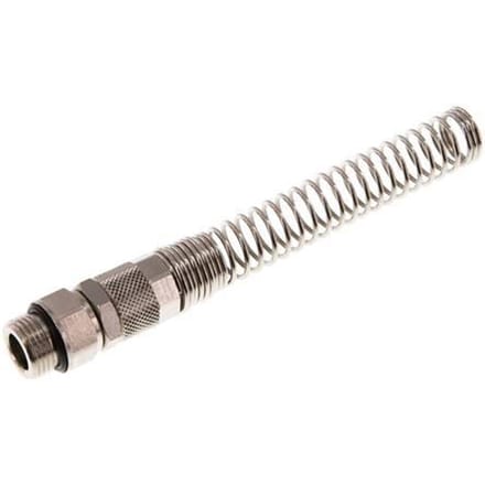 12x8 & G3/8'' Vernikkeld Messing Rechte Opsteekkoppeling Buitendraad Buigbescherming