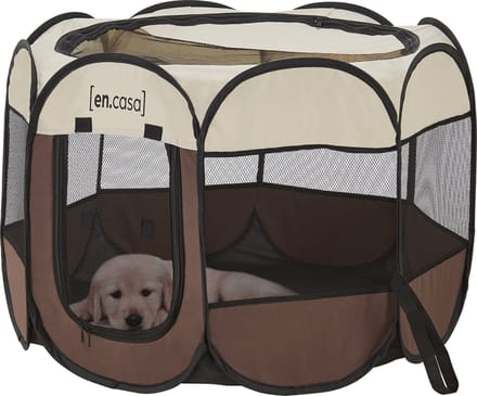 Pop-up bench Telford 43x74x74 cm voor dieren bruin en creme
