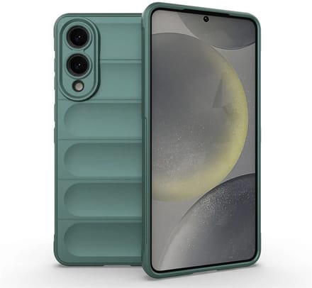 MobyDefend Hoesje - Geschikt voor Samsung Galaxy S25 Edge - TPU Gripcase - Groen