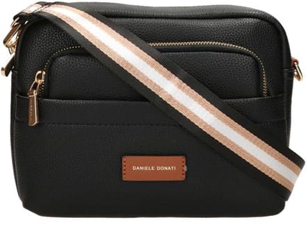 Daniele Donati Vigo Crossbodytas Medium Dames - Imitatieleer - Zwart