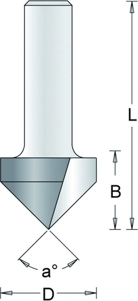 RvS Tools V-Groeffrees 67-8 12,7mm 60gr Hm As 8mm