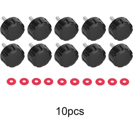 Lot de 10 bouchons à vis pratiques et durables avec joints pour poignée de moulinet de pêche gray