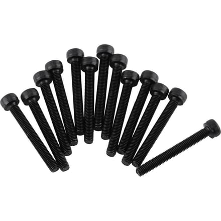 M3 Vis à tête creuse hexagonale noire Set de boulons (M3*25mm,Entièrement Fileté,50pcs)