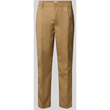 Broek met elastische band en persplooien, model 'MARC'