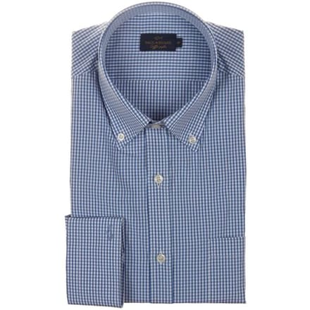 Paul & Shark Overhemd Soffio Poplin Cotton Check Midden Blauw / male
