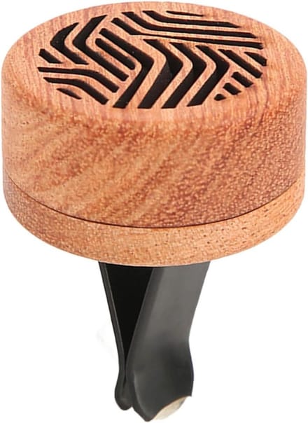 Allecto Plus - Auto-diffuser met draagbare ventilatieclip voor etherische oliën - Houtdiffuser met rozenhoutgeur - Aromadiffuser voor auto - Mini luchtverfrisser