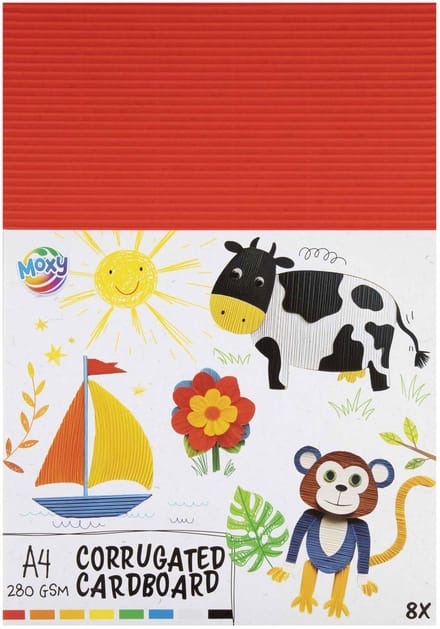 Creative Craft Group Ribbed Craft Cardstock A4 8 Sheets 8 Colors