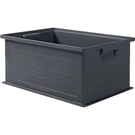 Stapelbak serie 14/6-2, van PP, ESD-geleidend, inhoud 21 l, zwart