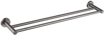 Adema Rise Dubbele Handdoekrek - 60 cm - passend bij Grohe Brushed Hard Graphite