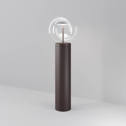 Maytoni LED tuinpadverlichting Velora, bruin, hoogte 60 cm, metaal/glas, IP65