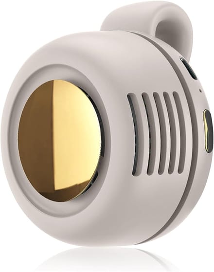 Draagbare ventilator met clip voor om de taille, 3 snelheden, bladloze ventilator met USB-oplaadbare batterij (1 stuk)