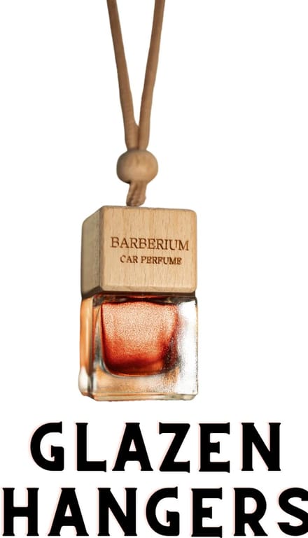 BARBERIUM AUTO GEUREN Glazen Hanger HOUTEN Dop , 7ml - VROUW - NR 42