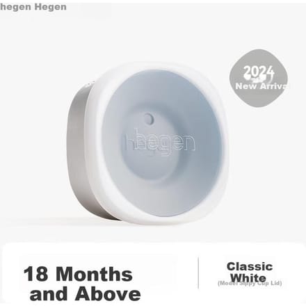 HEGEN Hegen Kinderen Trainingsbeker Deksel Universeel Accessoire 18+ Maanden Direct Drinkbeker Deksel Wit