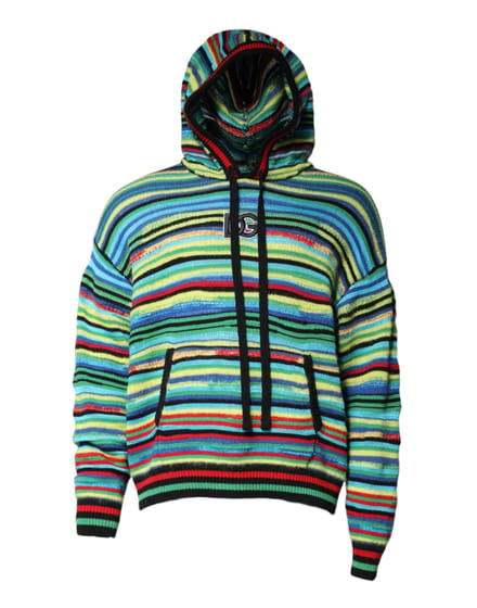 Gestreepte Gebreide Hoodie Pullover