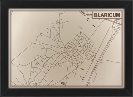 Houten stadskaart van Blaricum