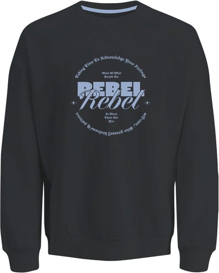 JJ Rebel Gray Crew Neck Sweater Heren - Maat M
