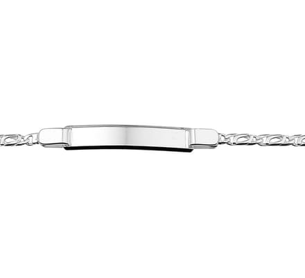 Zilveren Graveerarmband valkenoog plaat 6 mm 18 cm 1005631