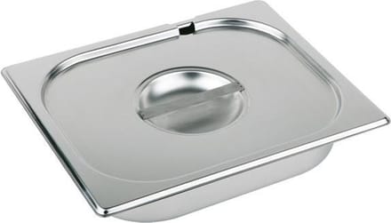 APS 81595 - GN 1/9 gastronorm deksel - RVS chroom nikkel - lepel uitsparing - 105 x 175 mm