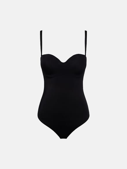 WOLFORD Mat De Luxe Forming String Body Dames - Topjes - Zwart - Maat S-A