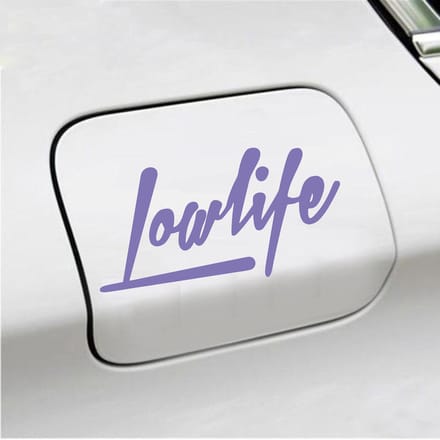 Bumpersticker - Lowlife - 7,5 X 14,8 - Paars