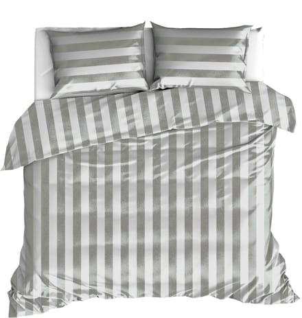 Linolux Dekbedovertrek Beach Stripe Mineral Green 2 persoons
