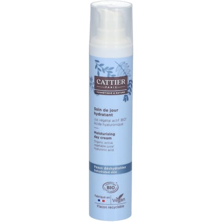 Cattier Moisturising Day Cream Hyaluronic Acid Dehydtrated Skin 50ML