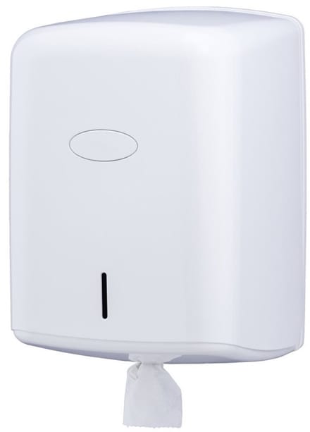 Poetsrol dispenser - ABS kunststof - Wit - blanco