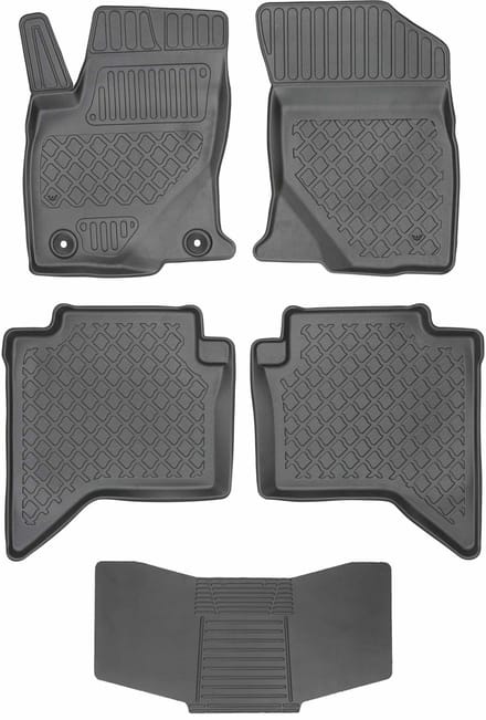 Max-Dywanik Aristar - Auto Vloermatten - Toyota Hilux - Dubbele Cabine - Zwarte Kleur