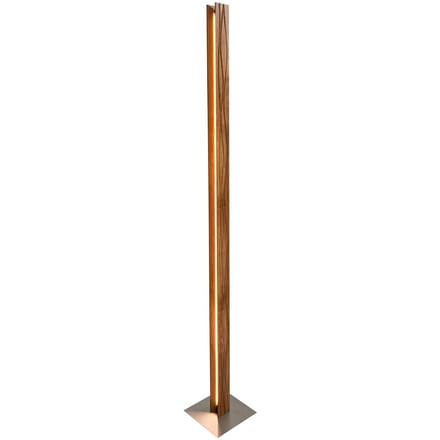 Elobra LED vloerlamp Atacama, eiken/mat nikkel, hoogte 150 cm, hout