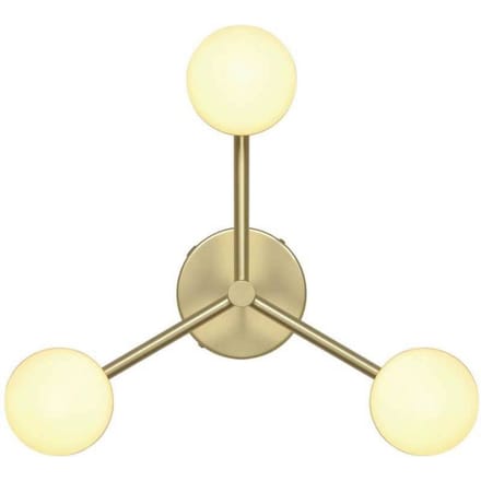 Nordlux Plafondlamp Contina, messingkleurig, Ø 48 cm, metaal/glas