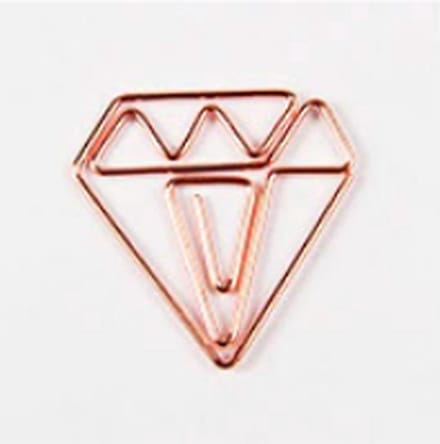 ProductGoods - Paperclips Diamant Roségoud -2,5 cm - 10 stuks
