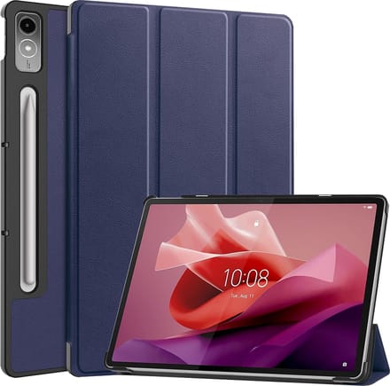 Cazy tablet Hoes geschikt voor Lenovo Tab P12 - TriFold Bookcase - Blauw
