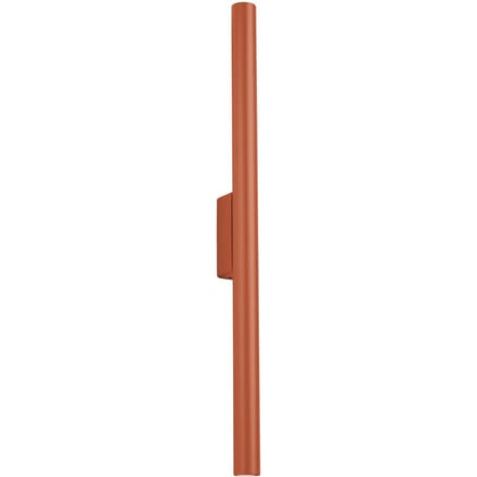 Wandlamp PASTELO 2 met slanke buis en 2 lichtpunten - Sollux Lighting - IP20 - Okerrood staal behuizing - 2.5 x 5 x 50 cm - 2 x G9 LED, exclusief lichtbron - 2 x 8 W - Moderne wandlamp voor woonkamer, eetkamer en keuken