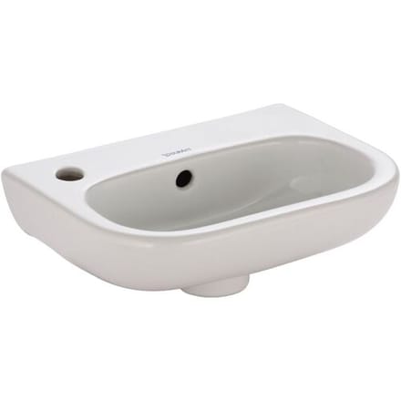 Duravit D-Code wash hand basin 36 cm 1 tap hole perforated left 0705360009