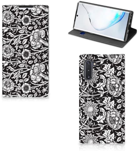 Samsung Galaxy Note 10 Smart Cover Black Flowers