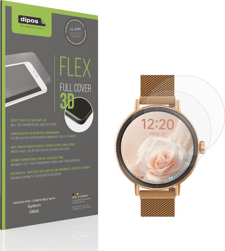 dipos FLEX – 2x Matte Screenprotector geschikt voor Gydom DR05 | Volledige Schermbescherming | Case-Friendly