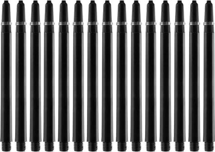 Bull's - 5-Pack Nylon The Original Long + Ring - Black - Dart Shafts