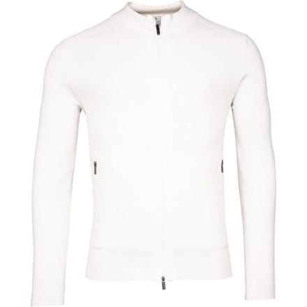 Thomas Maine Vest Cardigan Full Zip Half Milano Knit Off White / male