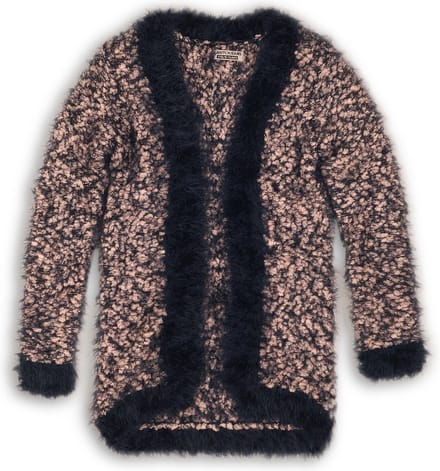 DJ Dutchjeans Meisjes Vest - Mid blue + dusty pink - Maat 128