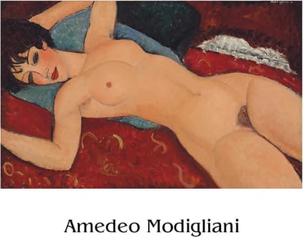 Kunstdruk Amedeo Modigliani Liegender Akt l 50x40cm